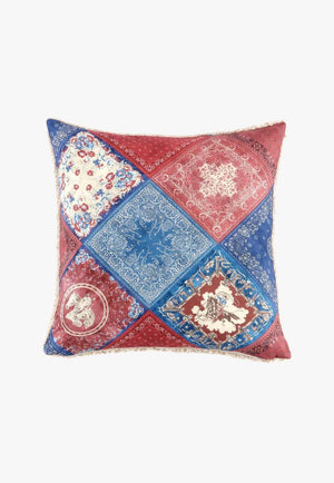 Paseo Road Patchwork Bandana Teddy Backed Pillow