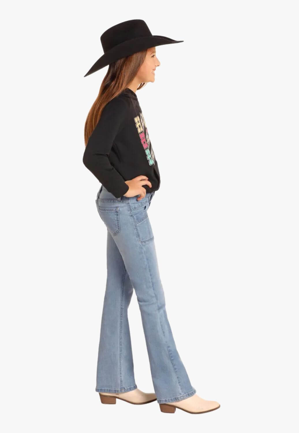 Rock and Roll Girls Detail Pocket Bootcut Jean