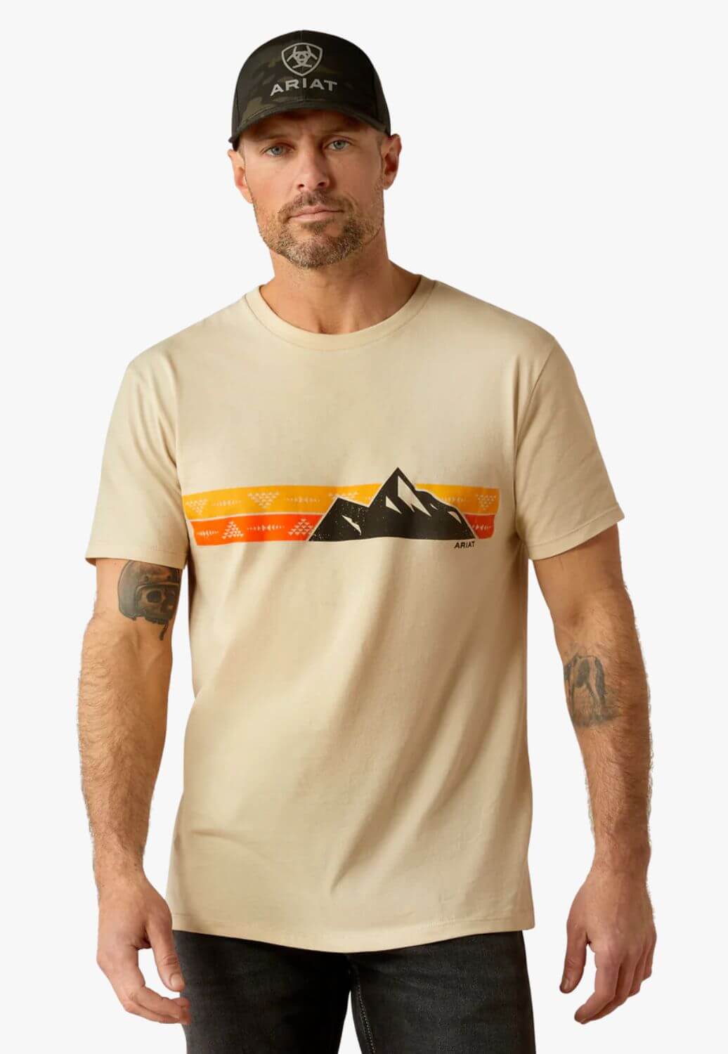 Ariat Mens Southwest Mountain Stripe T-Shirt