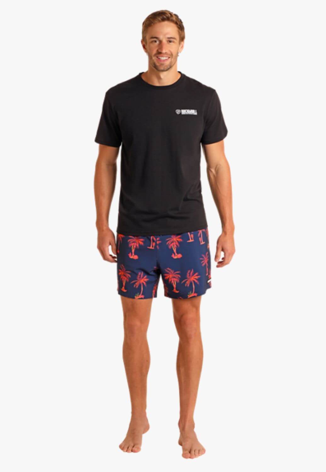 Rock and Roll Mens Royal Palm Swim Volley Shorts