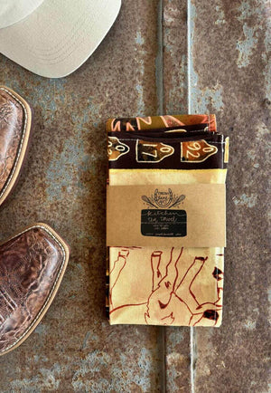 Tirzah Round Up Floral Cattle Cowgirl Tea Towel