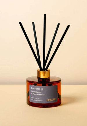 Etikette Larapinta In Sandalwood and Pepperberry Gold Edition Eco Reed Diffuser