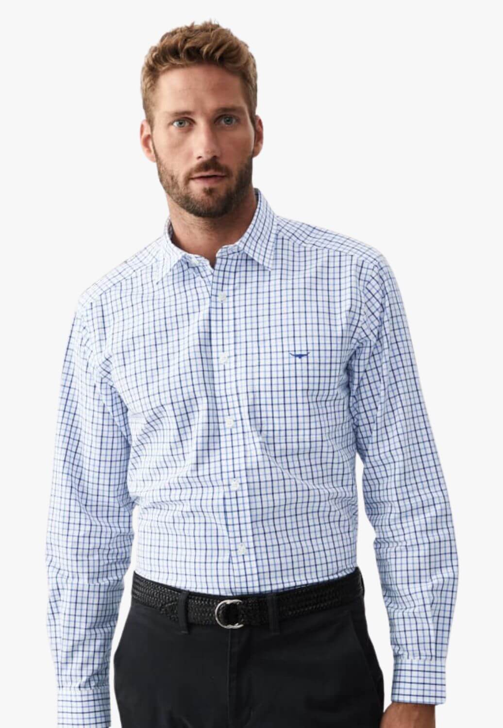 R.M. Williams Mens Collins Long Sleeve Shirt