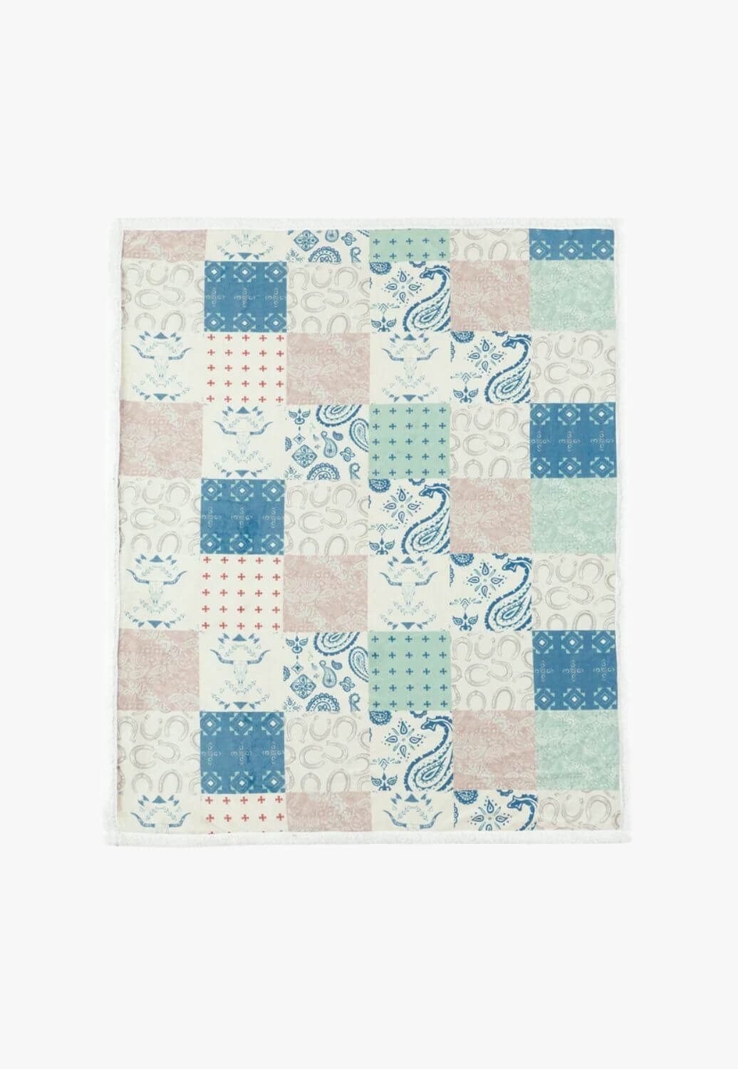 Indigo Hill Patchwork Campfire Sherpa Throw