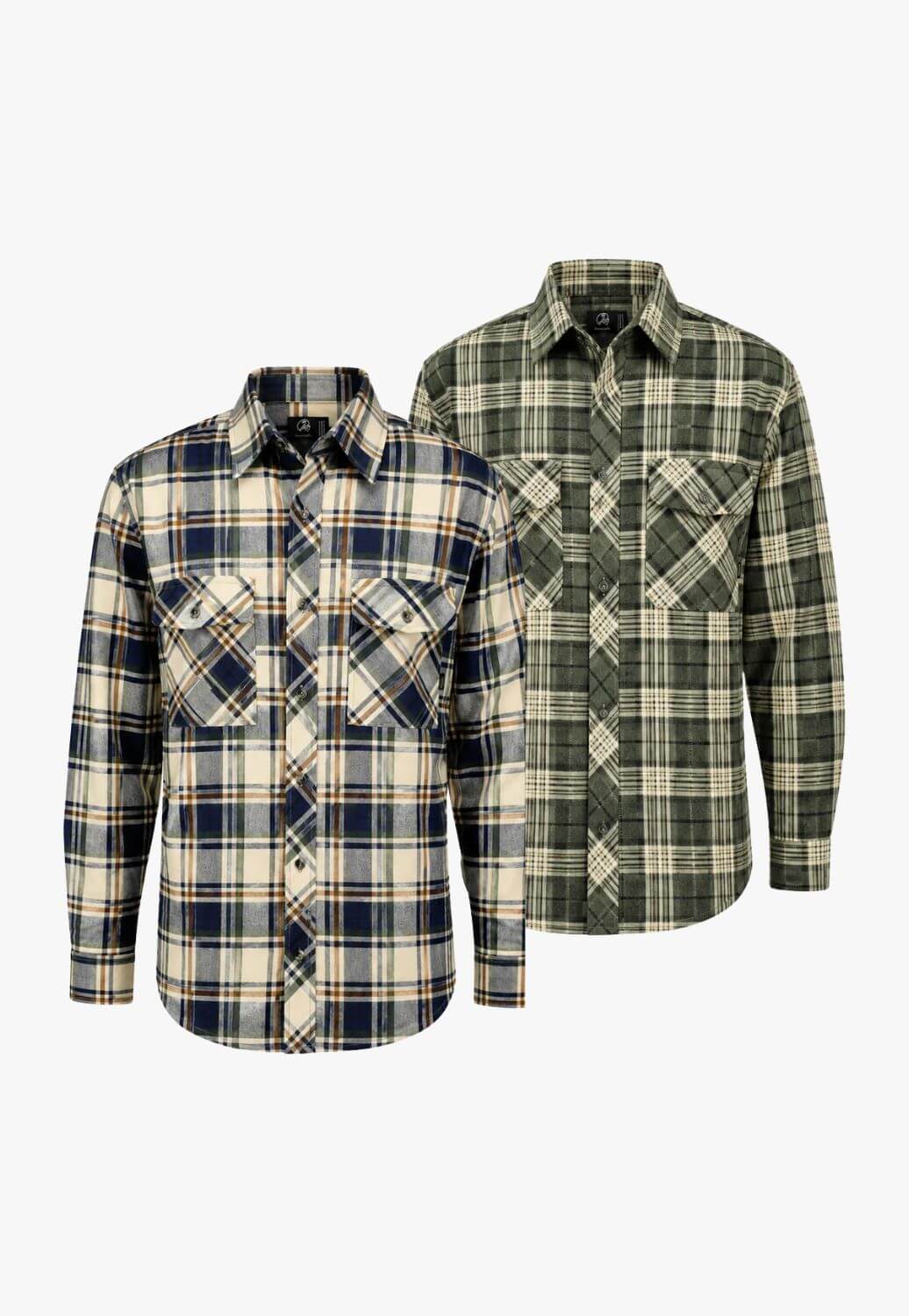 Swanndri Mens Egmont Open Front Flannelette Shirt Twin Pack
