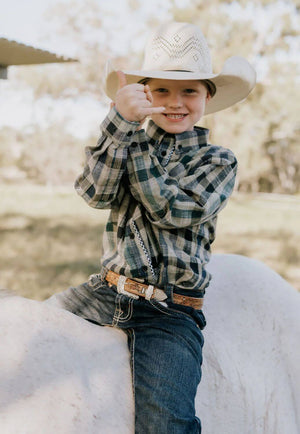 Little Windmill Boys Luke Checked Long Sleeve Shirt