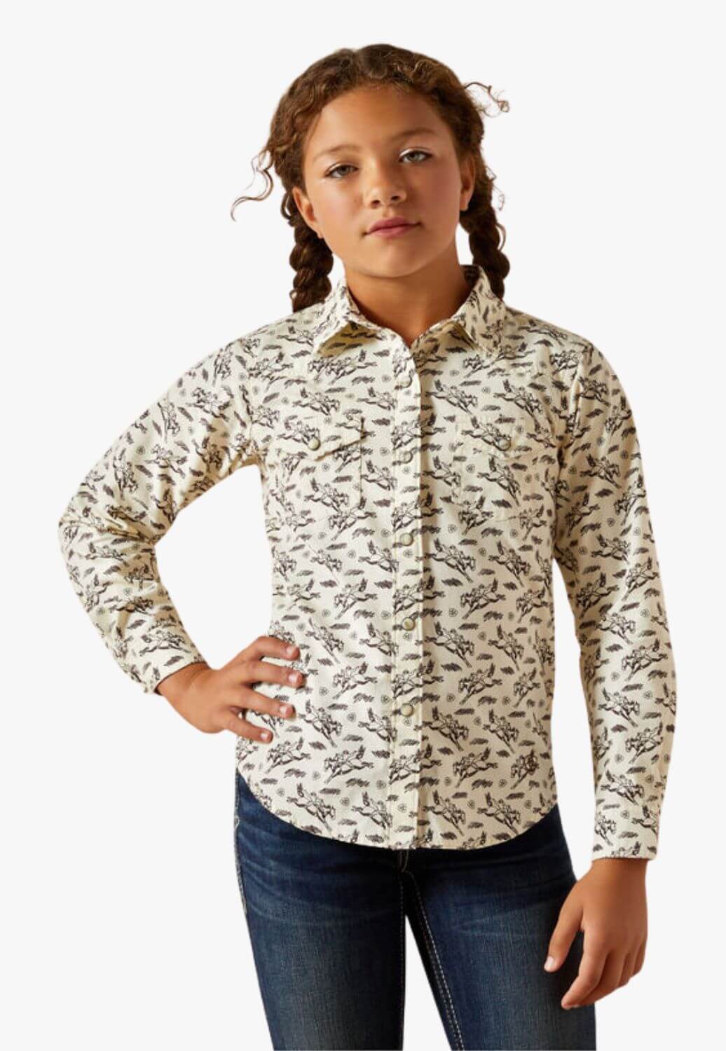 Ariat Girls Rodeo Time Long Sleeve Shirt