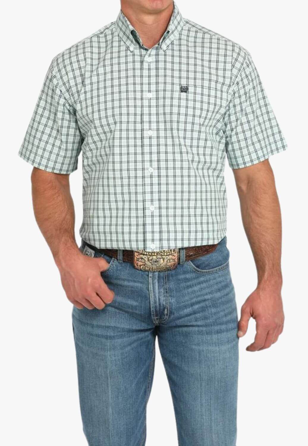 Cinch Mens Western Short Sleeve Shirt