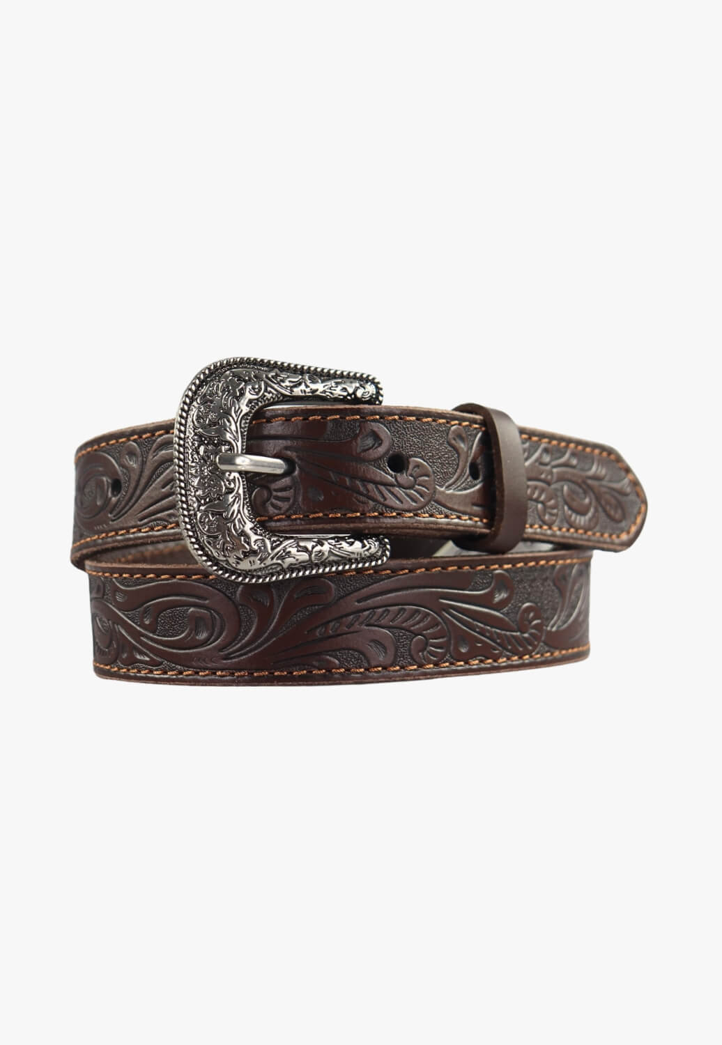 Pilbara Kids Western Tooled Leather Belt