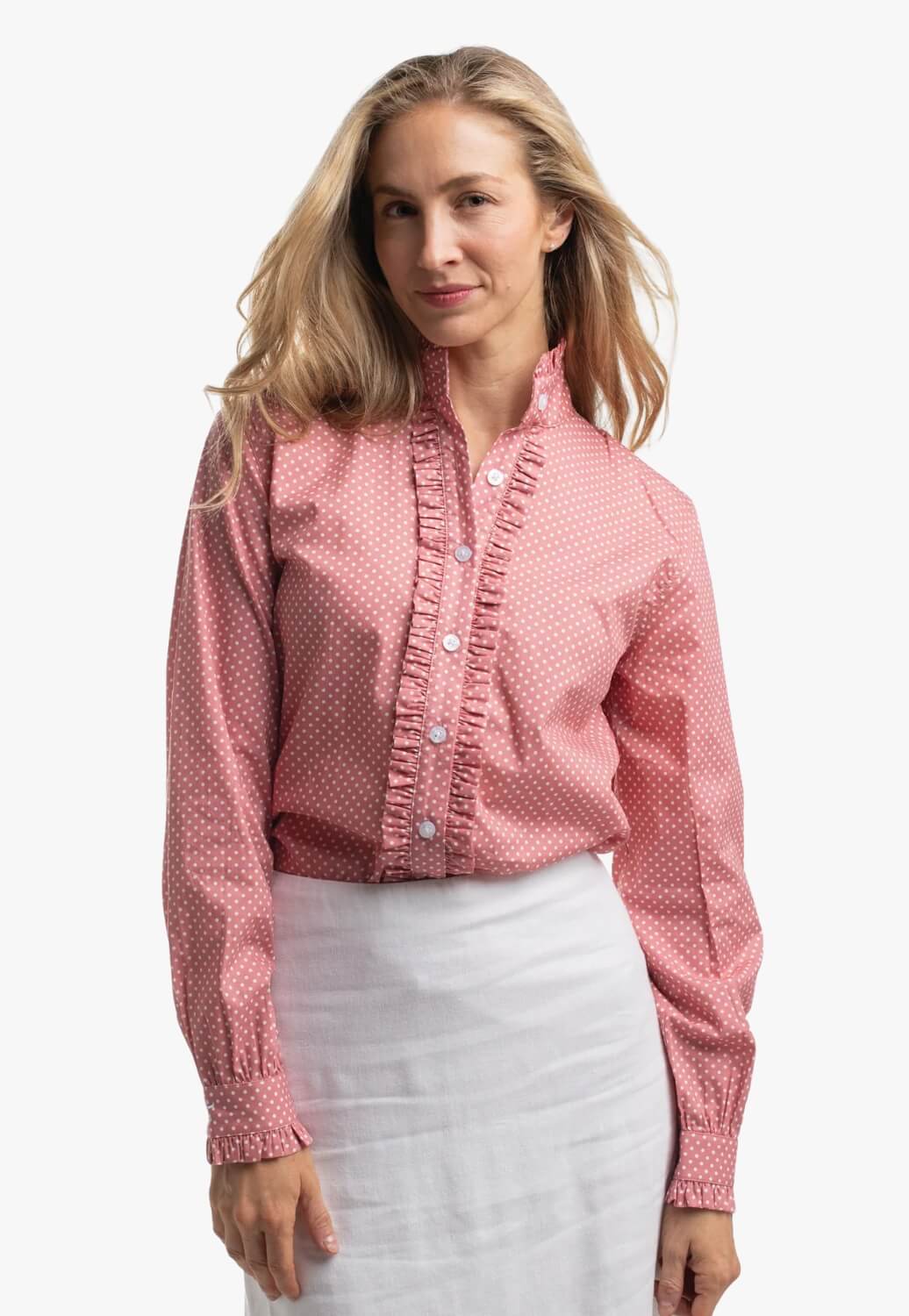 Just Country Womens Abbey Frills Full Button Long Sleeve Shirt