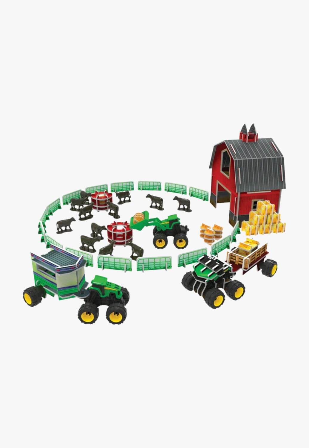 John Deere Monster Treads Eco Snap Barn Yard Play Set