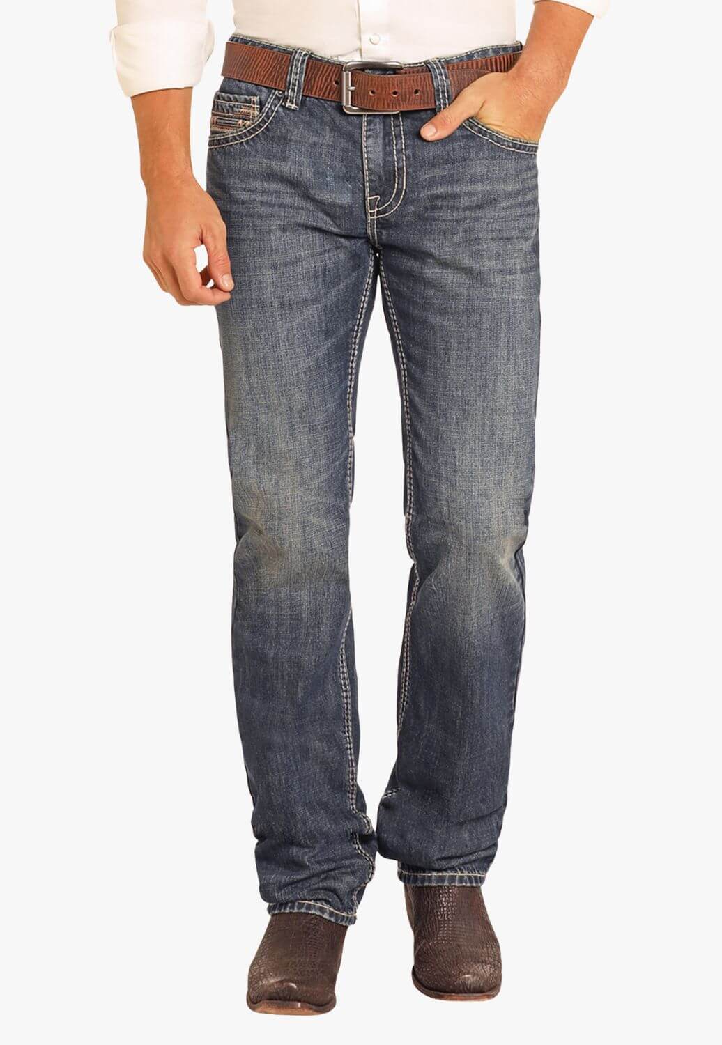 Rock and Roll Mens Pistol Stack Jean