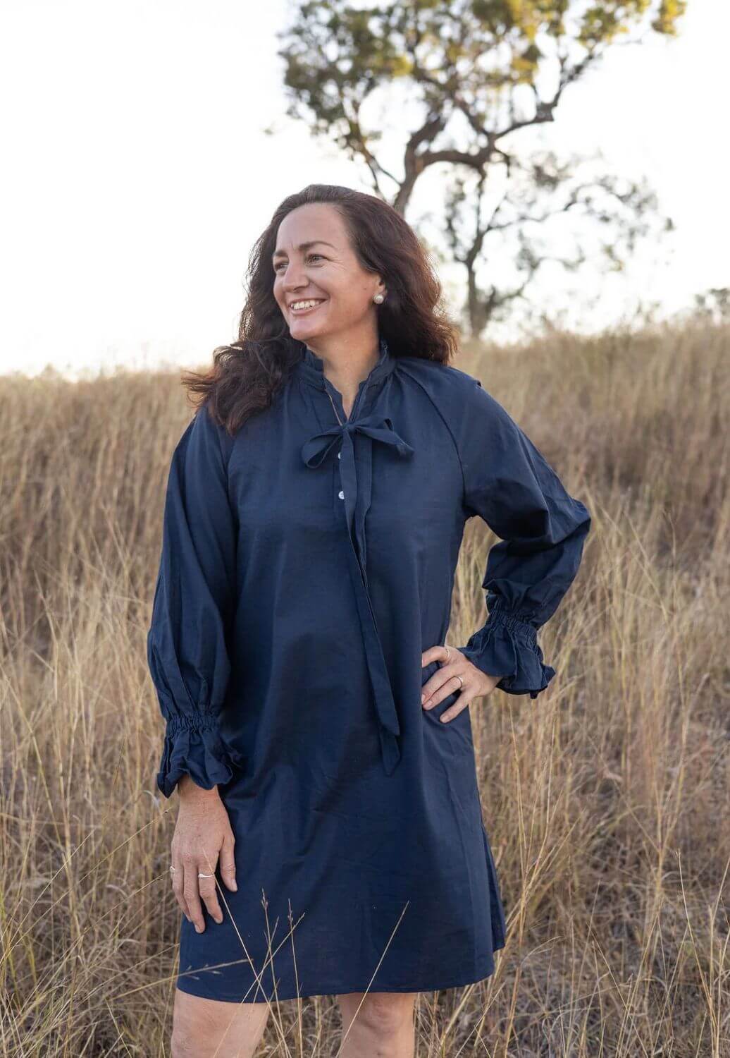 Black Colt Clothing Womens Long Sleeve Gabby Dress
