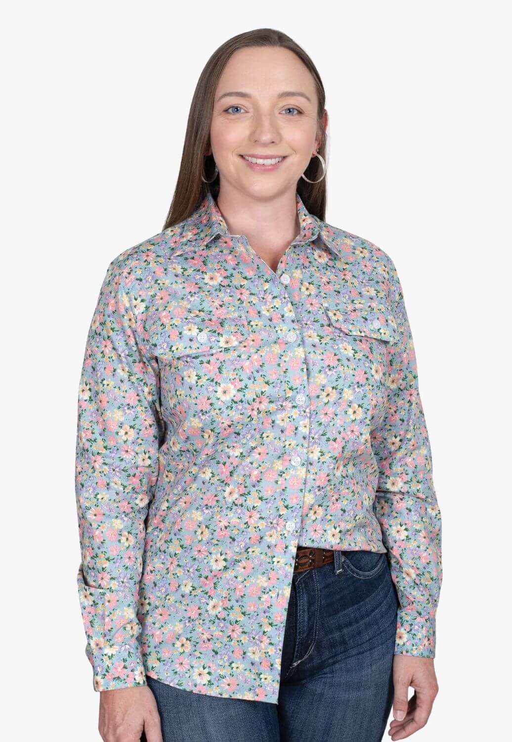 Just Country Womens Abbey Floral Long Sleeve Shirt