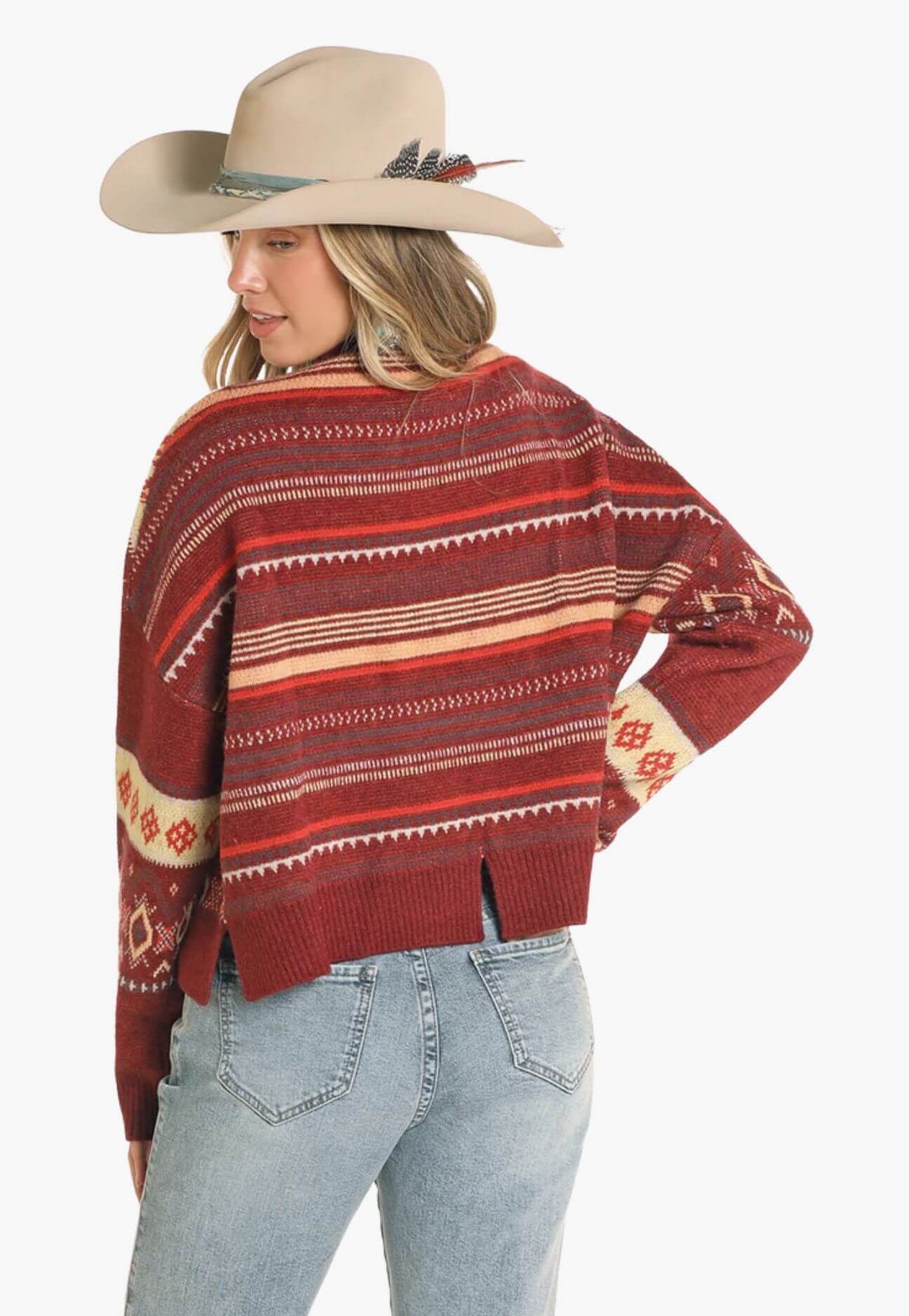 Rock and Roll Womens Modern Aztec Sweater