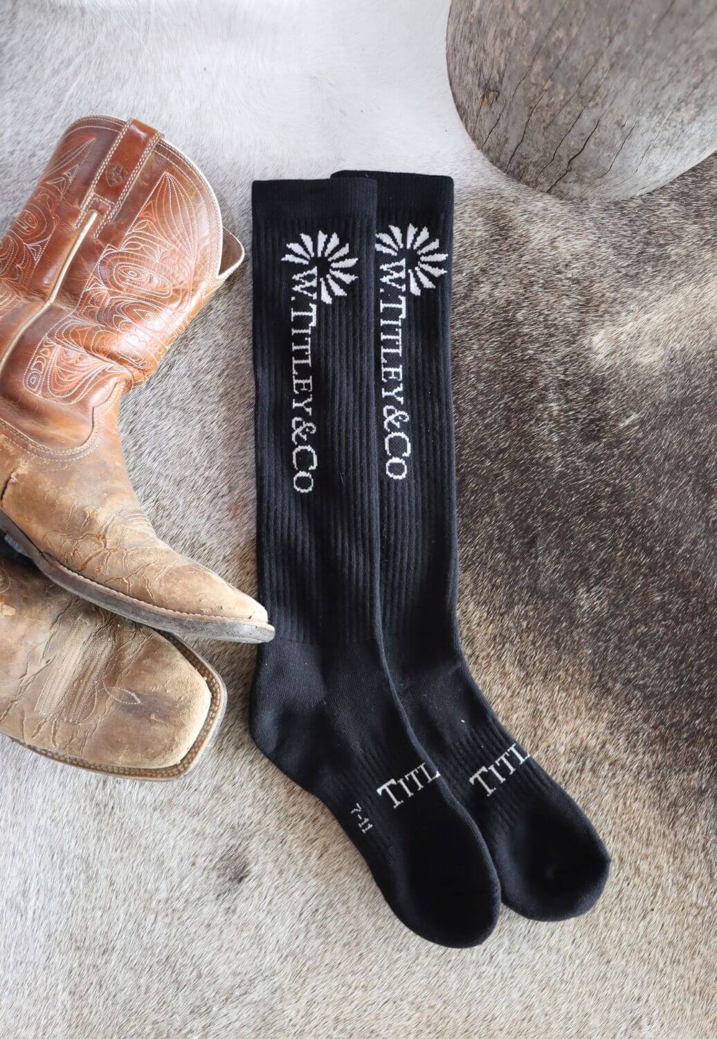 W. Titley & Co Black Riding Socks
