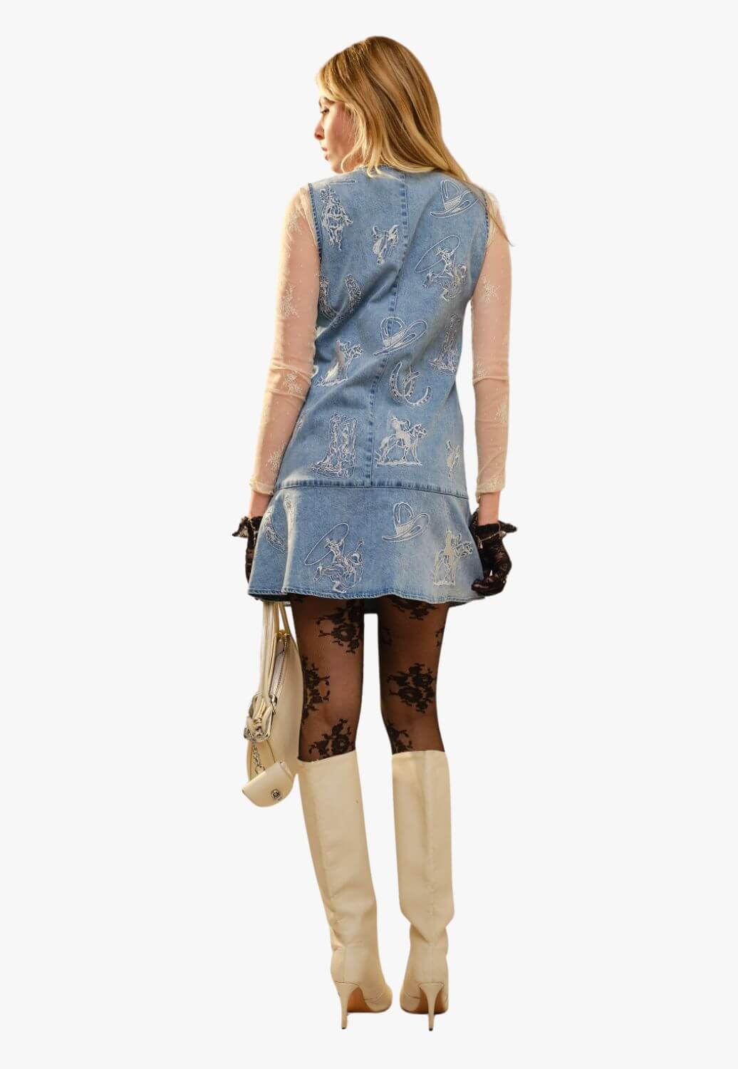 Blue B Womens Western Peplum Mini Dress