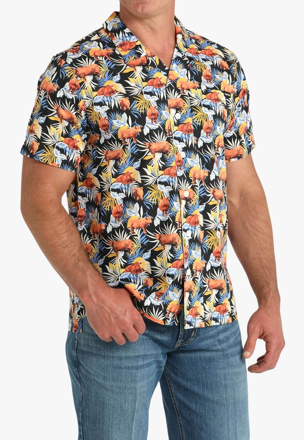 Cinch Mens Aloha Angus Short Sleeve Shirt