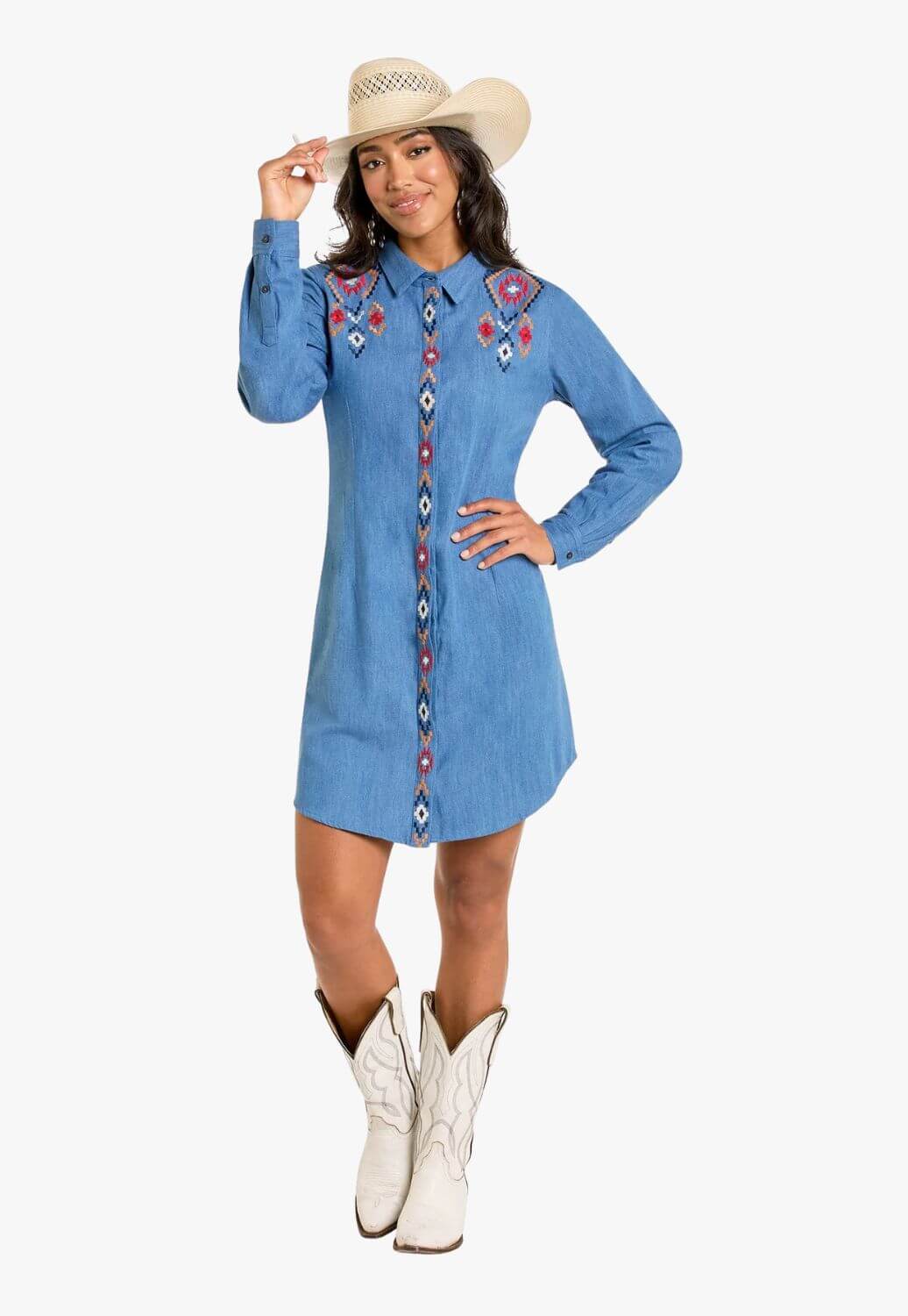 Panhandle Womens Chambray Dress- W. Titley & Co Panhandle Womens Chambray Dress- W. Titley & Co
