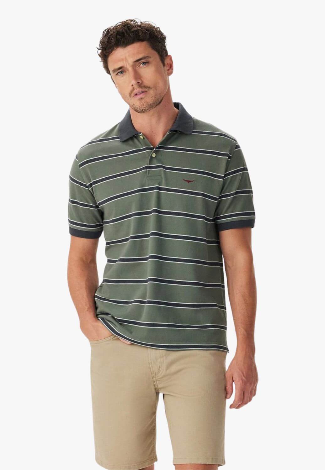 R.M. Williams Mens Brunswick Stripe Polo