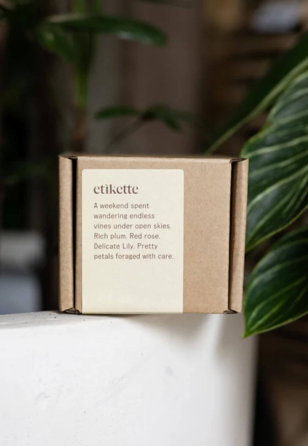 Etikette Barossa in Lily, Rose & Ruby Plum Double Wick Soy Candle