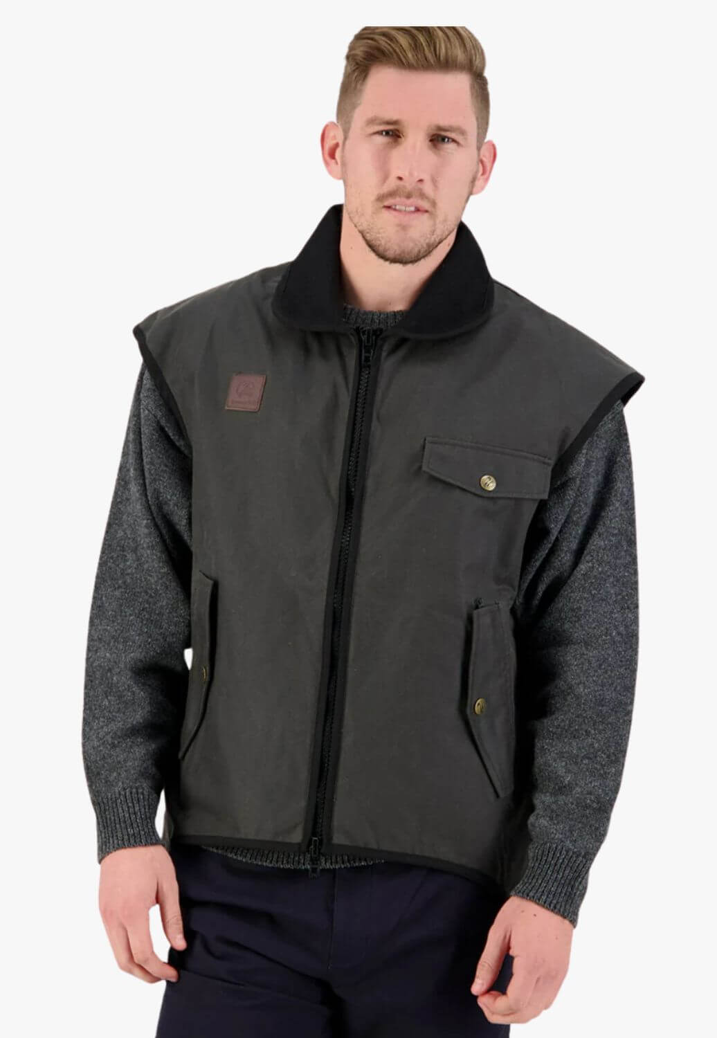 Swanndri Mens Levels Oilskin Vest