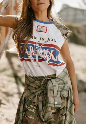 Whitney Spicer Womens Born In Aus Oversized T-Shirt