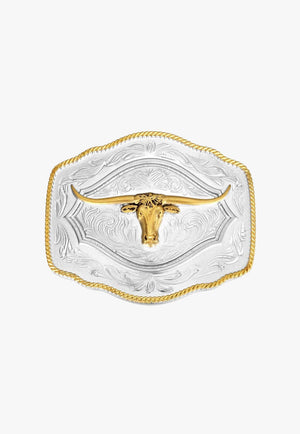 Montana On the Range Longhorn Buckle