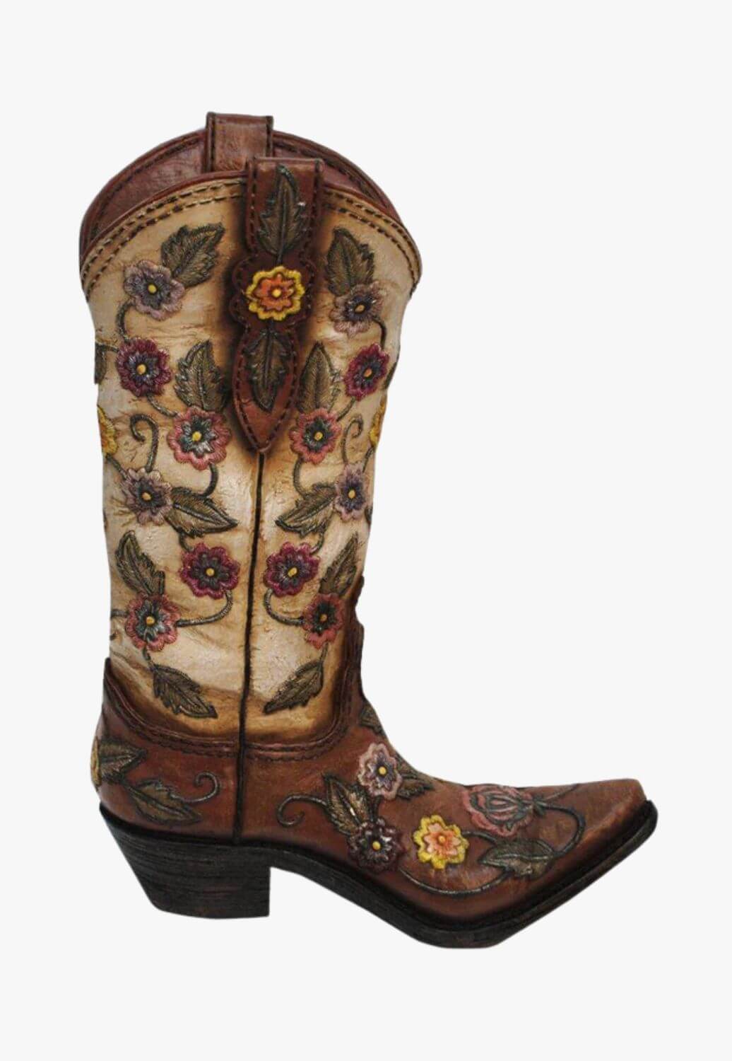 Flower Cowboy Boot Vase