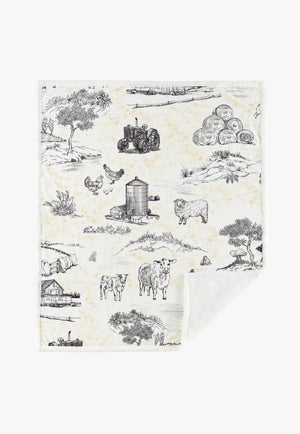 Indigo Hill Farm Life Campfire Sherpa Throw