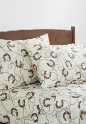 Pierre Equestrian Cotton Sateen Sheet Set - King