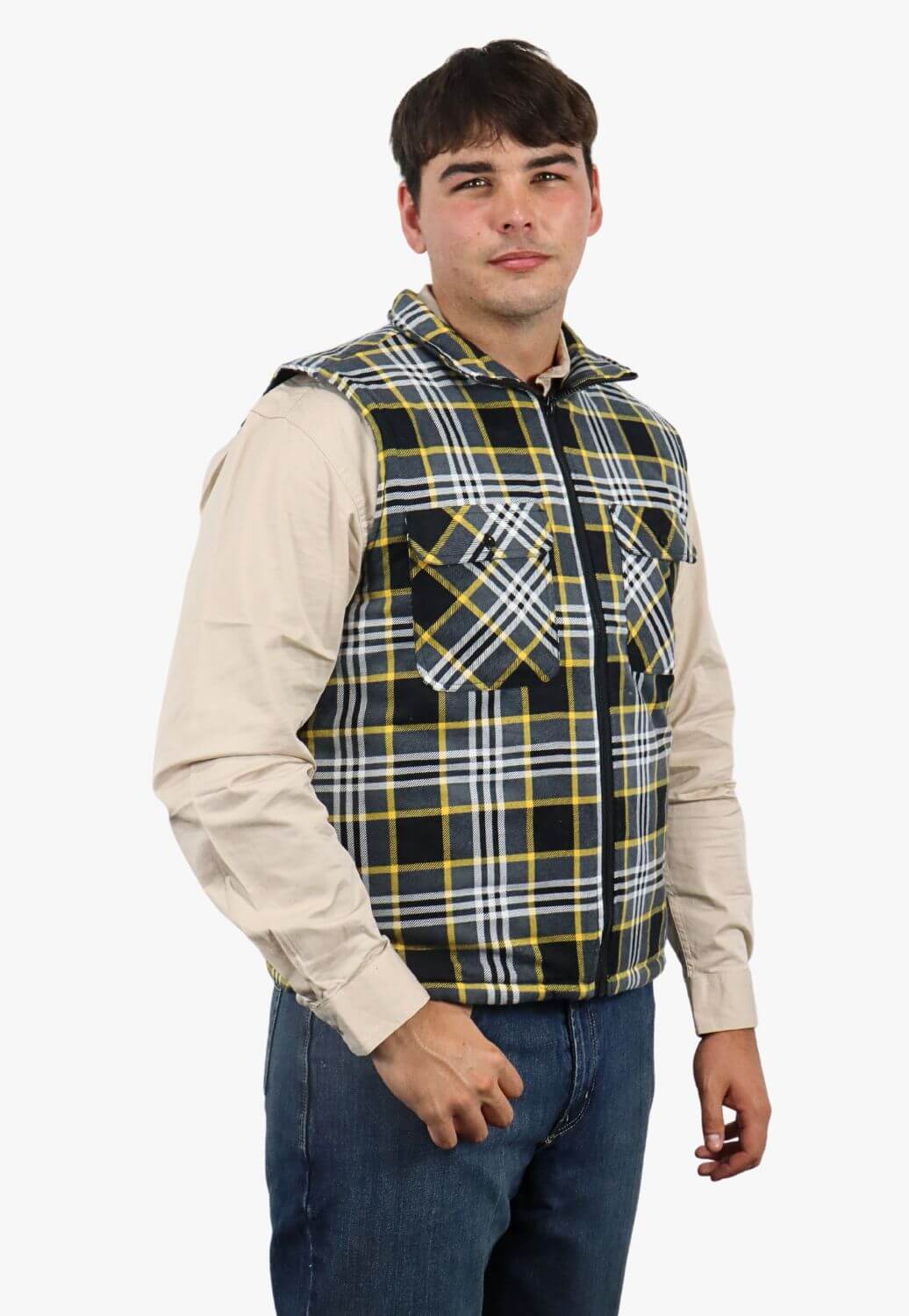 Pilbara Zipper Flannelette Quilted Vest
