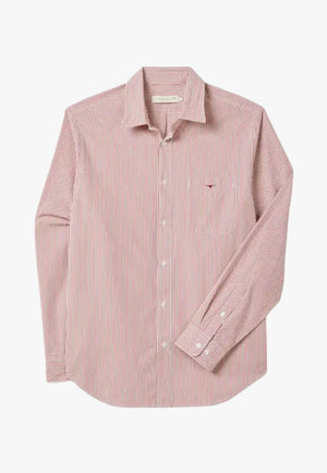 R.M. Williams Mens Regular Poplin Stripe Shirt