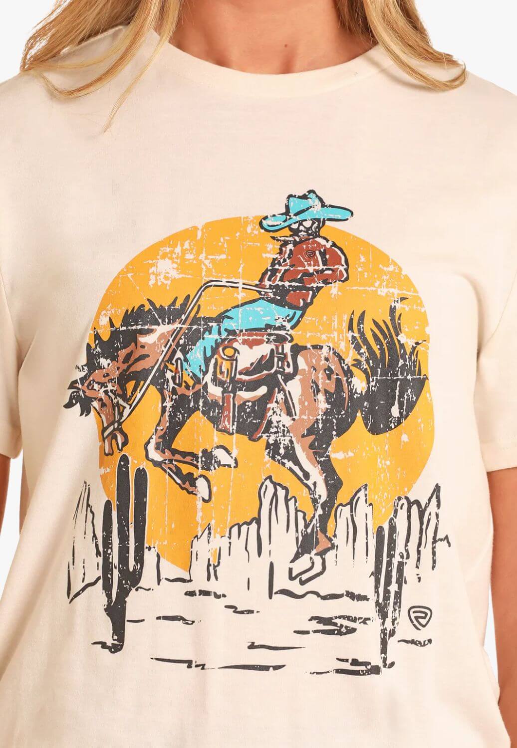 Rock and Roll Mens Buckin Bronc Graphic T-Shirt