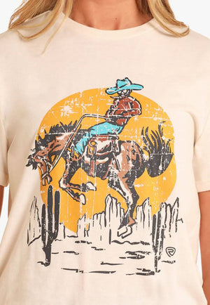 Rock and Roll Mens Buckin Bronc Graphic T-Shirt