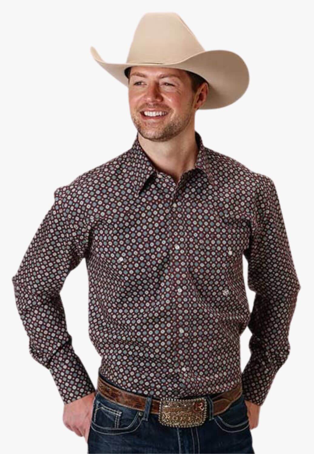 Roper Mens Amarillo Collection Long Sleeve Shirt