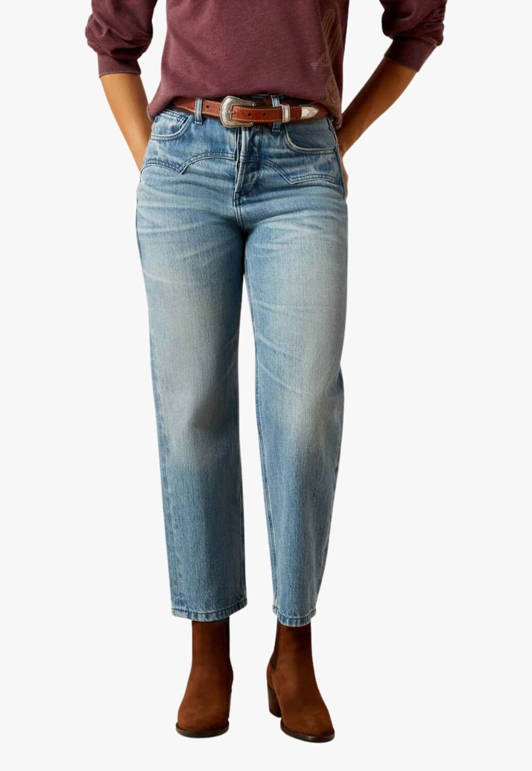 Ariat Womens Cheyenne Yoke Ultra High Rise Straight Leg Jean 10065935