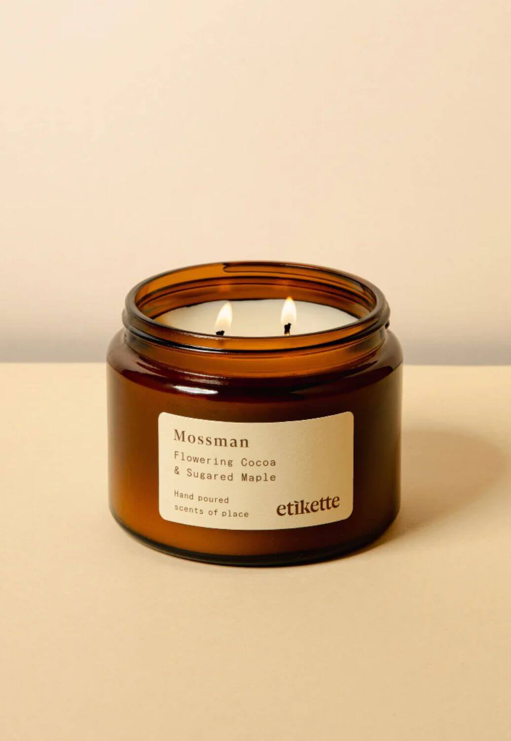 Etikette Mossman, Flowering Cocoa and Sugared Maple Candle