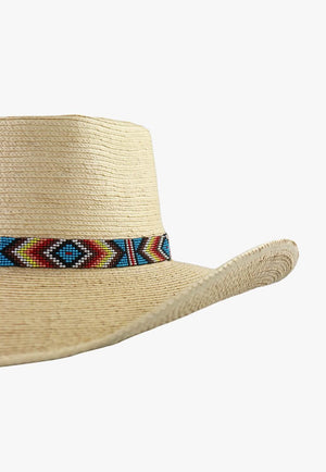 Twister Aztec Beaded Stretch Hatband