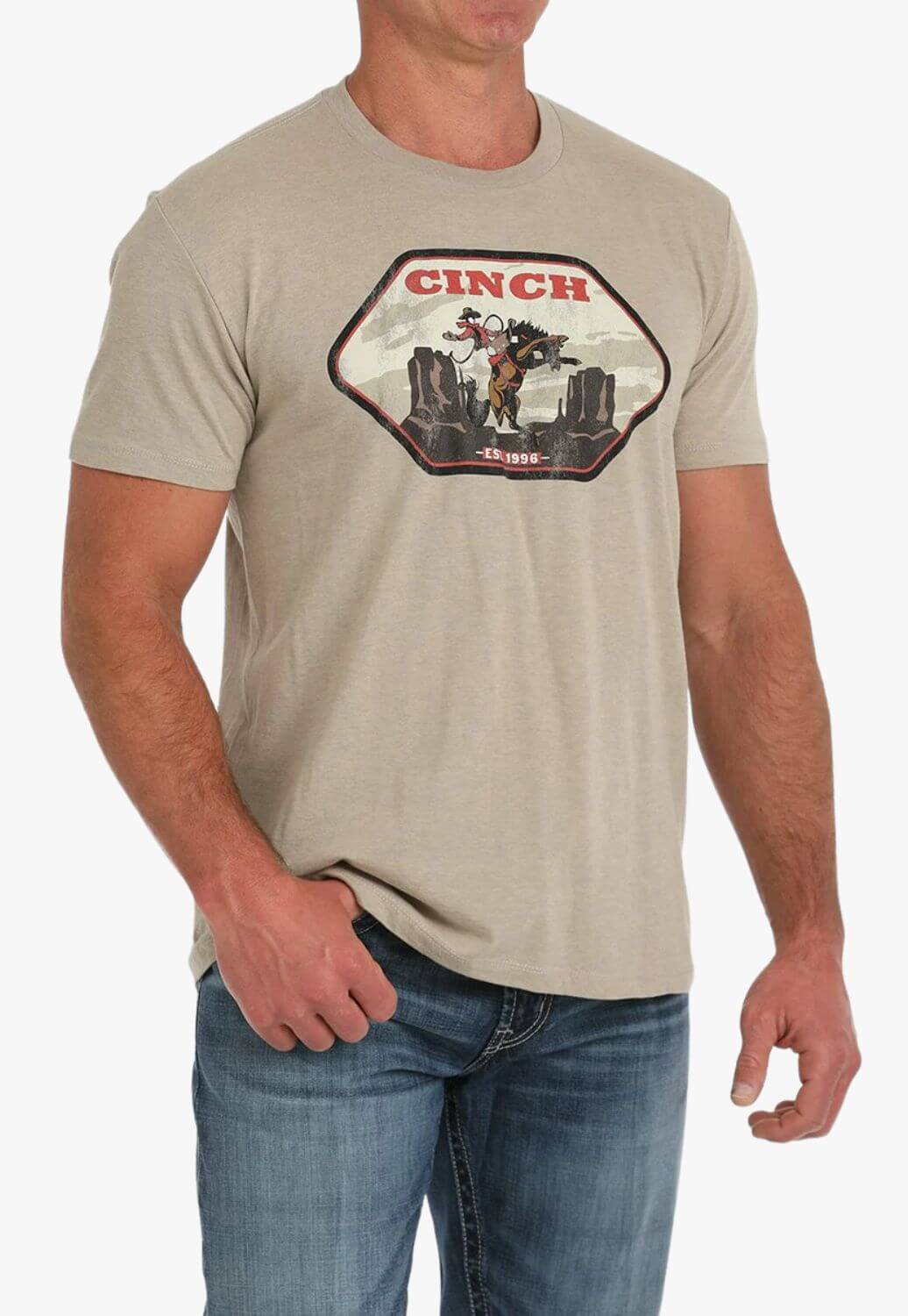 Cinch Mens Buckin Horse T-Shirt
