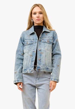 Blue B Womens Boots Stitch Denim Trucker Jacket