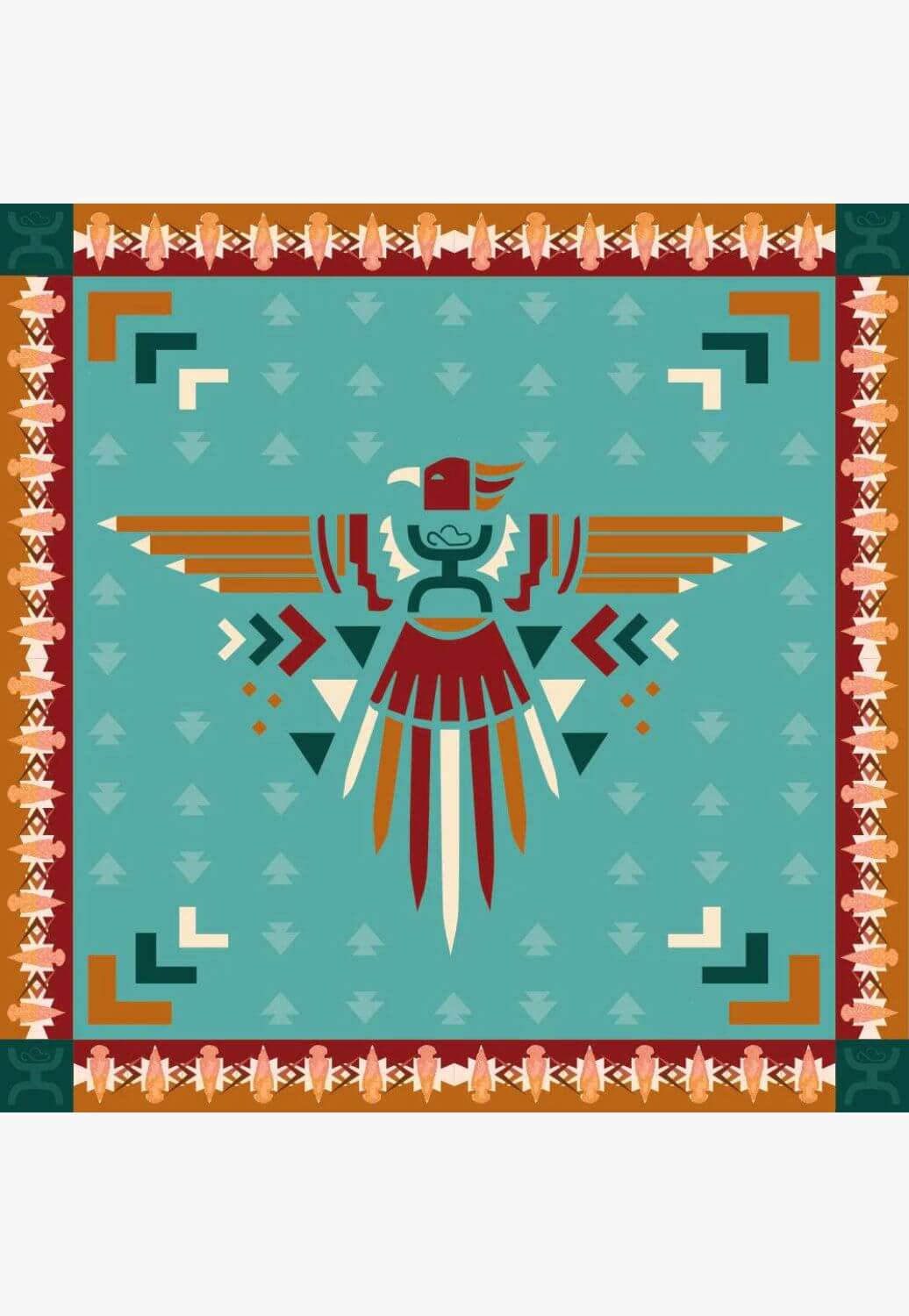 Hooey Womens Aztec Thunderbird Bandana
