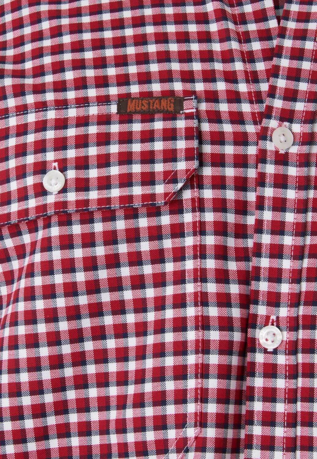 Mustang Mens Long Sleeve Check Shirt