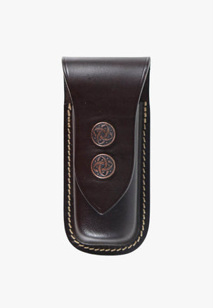 Leather Knife Vertical Press Stud Pouch