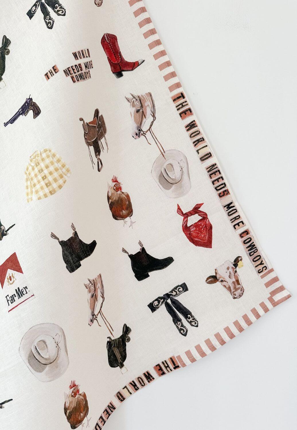 Whitney Spicer Stay Wild Linen Tea Towel