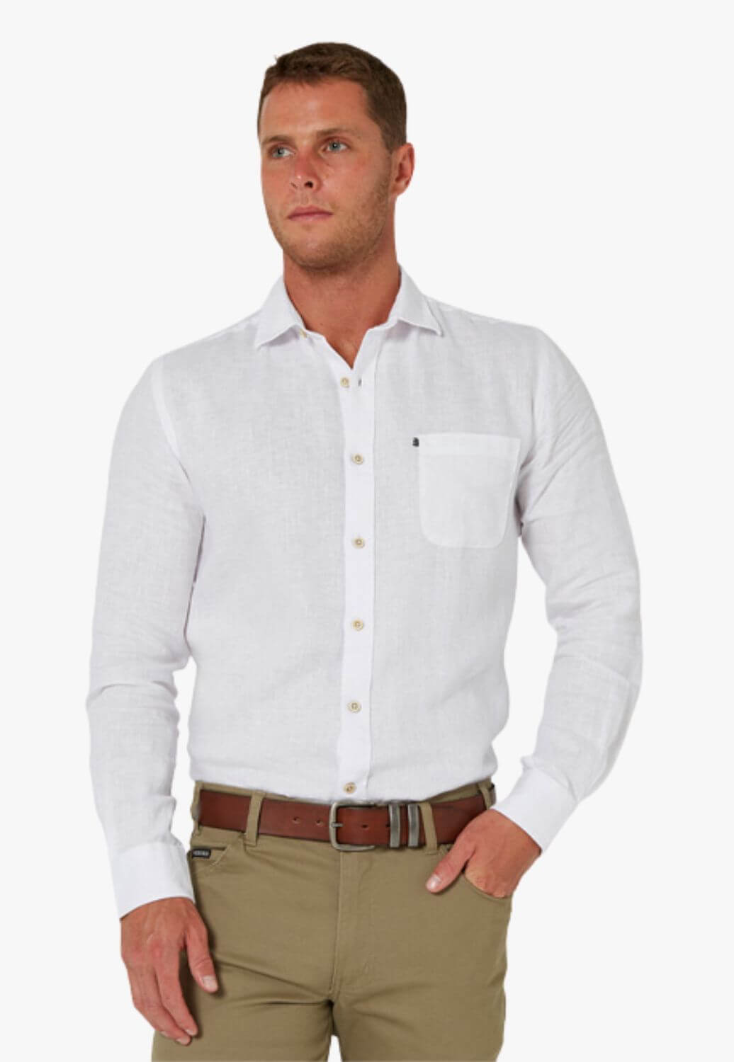 Pilbara Mens Linen Long Sleeve Shirt