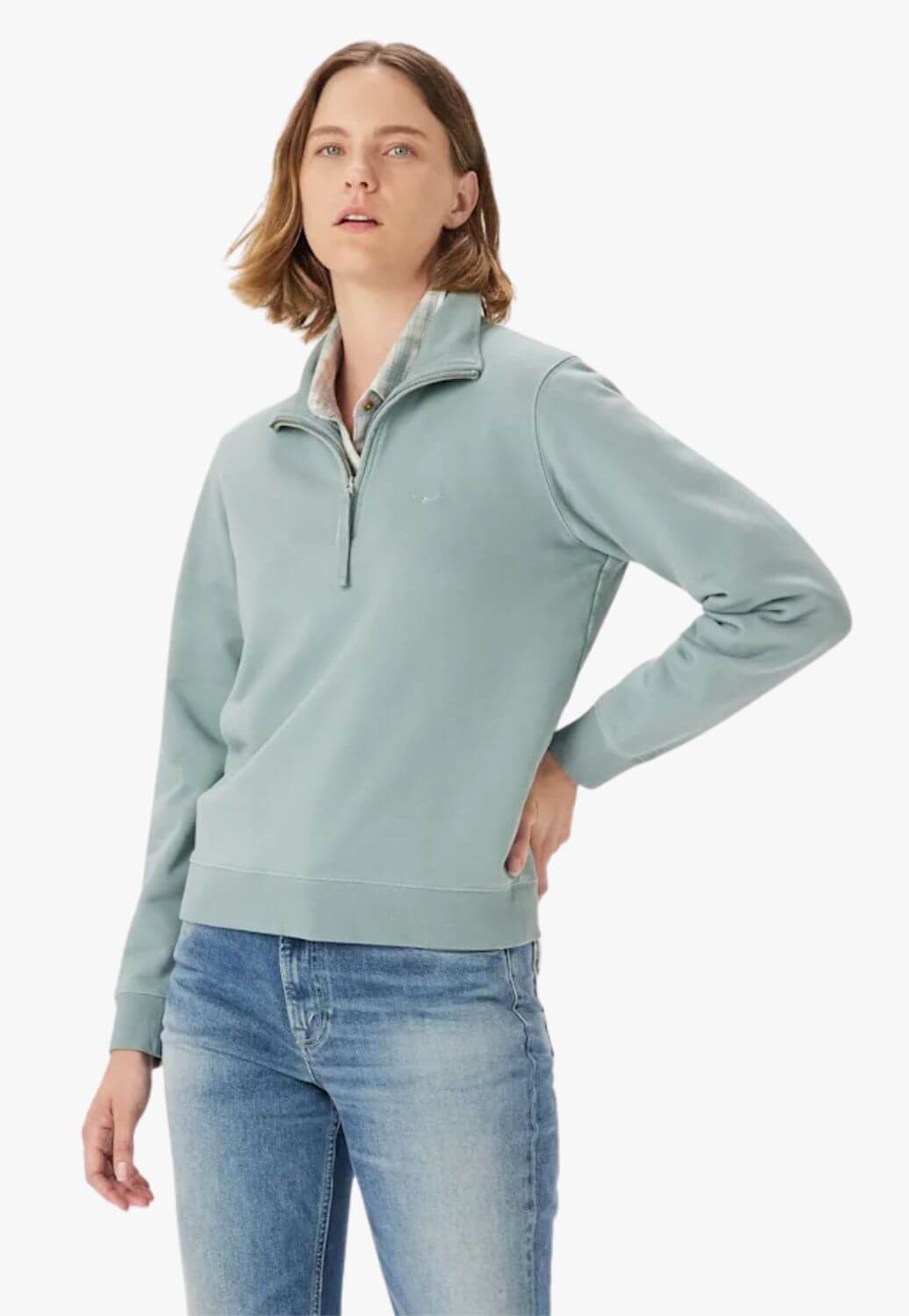 R.M. Williams Womens Trickett 1/4 Zip Sweatshirt