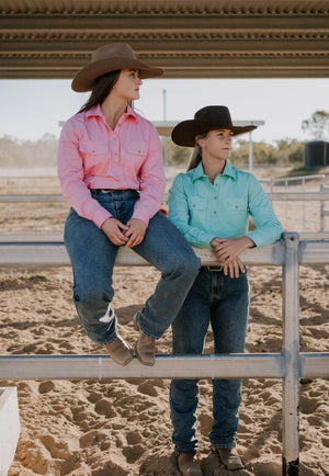 Pilbara Womens Closed Front Long Sleeve Work Shirt RM300CF
