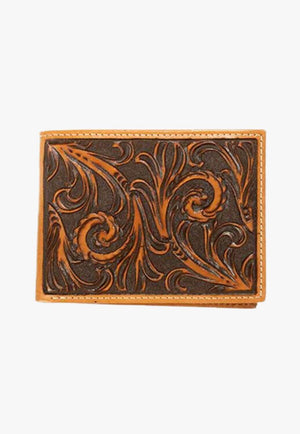 Nocona Mens Bifold Embossed Scrolling Rodeo Wallet