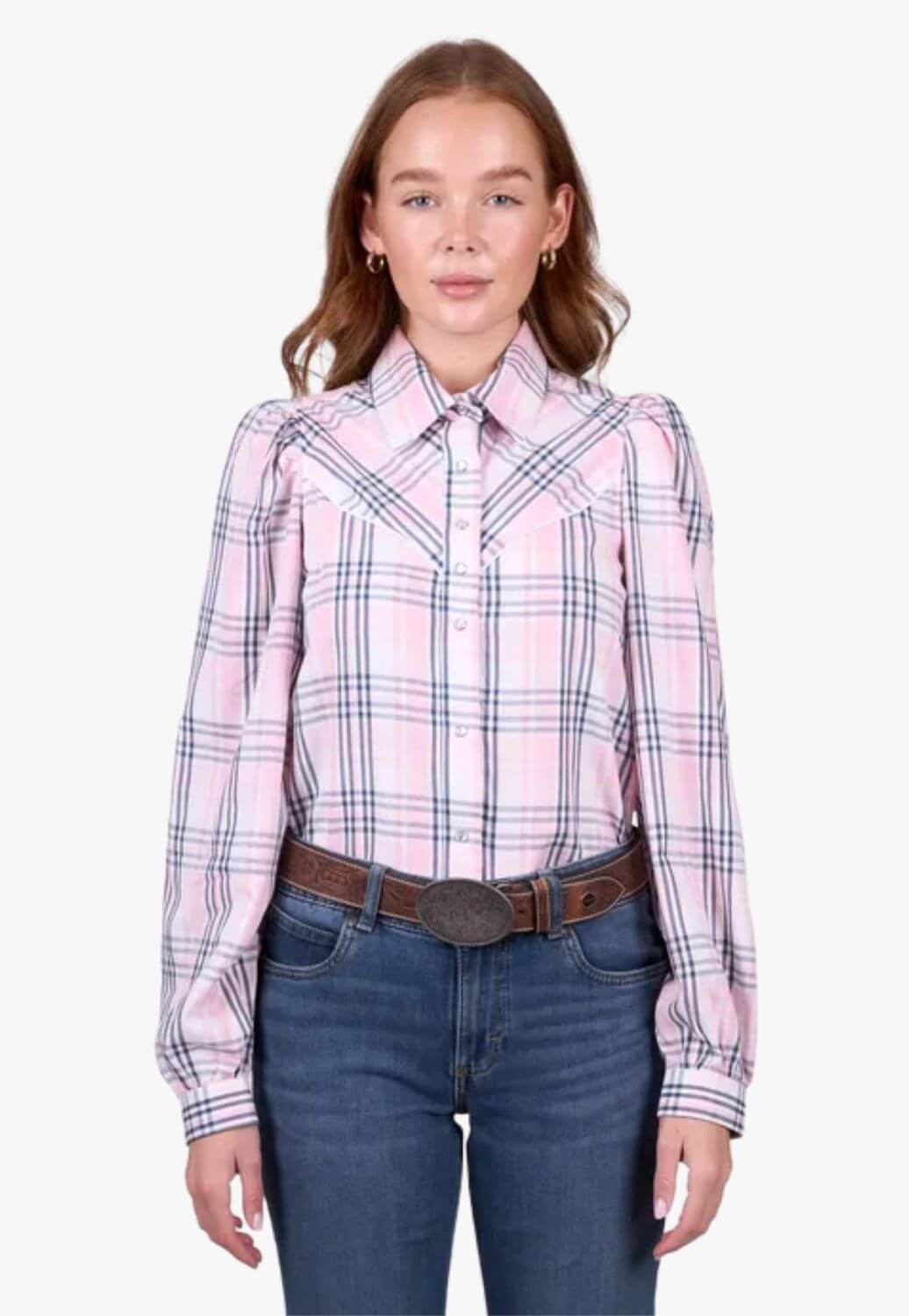 Wrangler Womens Phoebe Check Long Sleeve Shirt